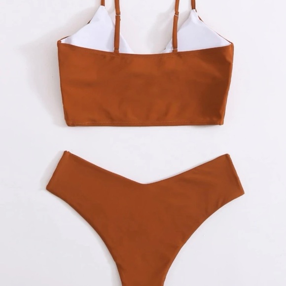 Boho v neck surplice bikini cheeky fit beach swim suit black - Picture 12 of 16